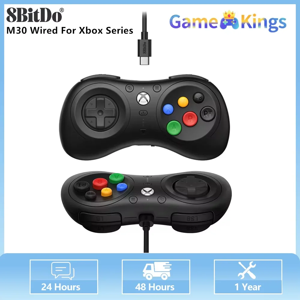 8BitDo M30 Wired Controller For Xbox Series Gamepad And Support For Xbox Series X|S/Xbox One/Windows 10/11