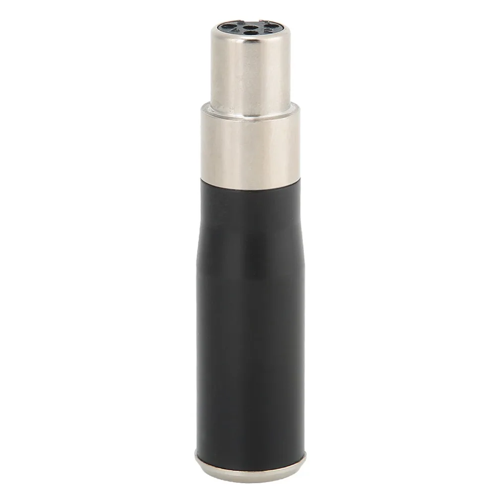 

2PCS Durable Zinc Alloy Casing Mini XLR 3pin Male Connector to Mini XLR 4pin Female Microphone Adapter Microphone Connection