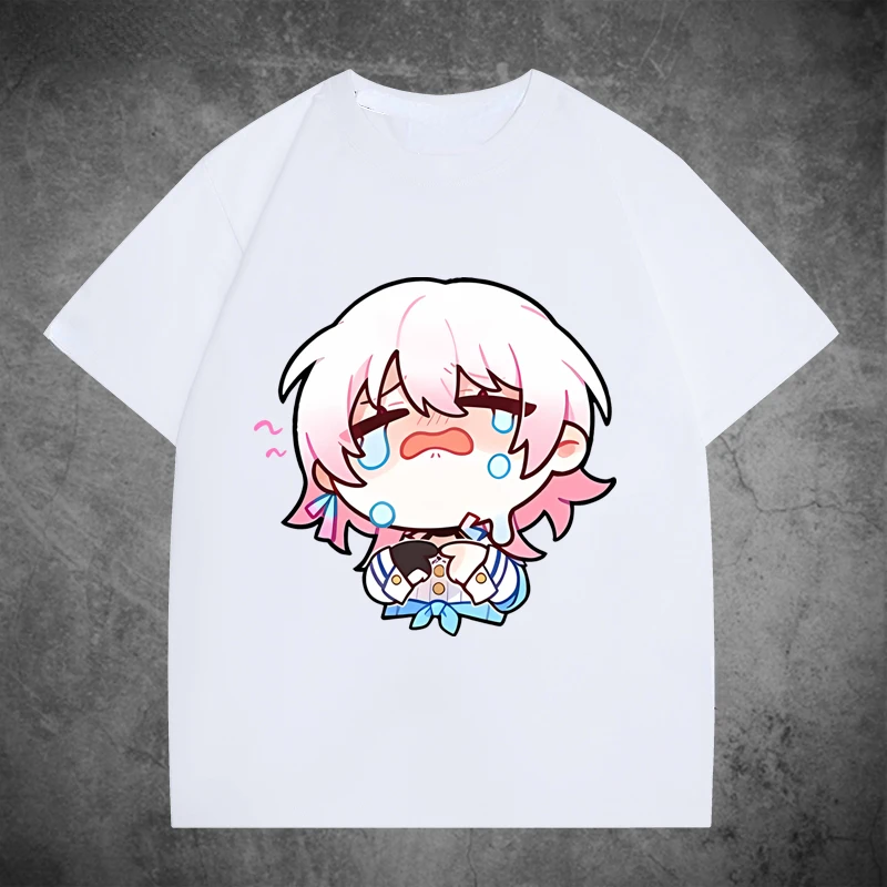 New Game Honkai: Star Rail Honkai Impact 3 T-shirt Kawaii March 7th Graphic Tops Harajuku Hipster T Shirt Japan Anime Otaku Tees