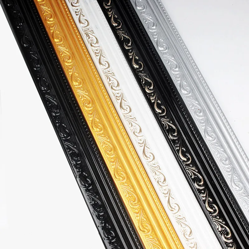 European Mirror Edging Strip Self-adhesive Glass Edging Material Closing Outer Frame Decoration PVC Foot Line Flexible Wire Fram