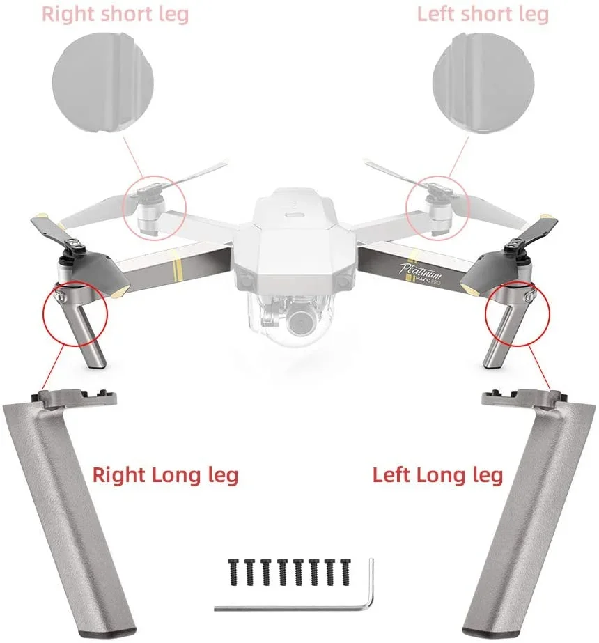 Landing Gear Kits for DJI Mavic Pro Platinum Snow Drone Replacement Accessory Feet Motor Base Left Right Front Back Rear Legs