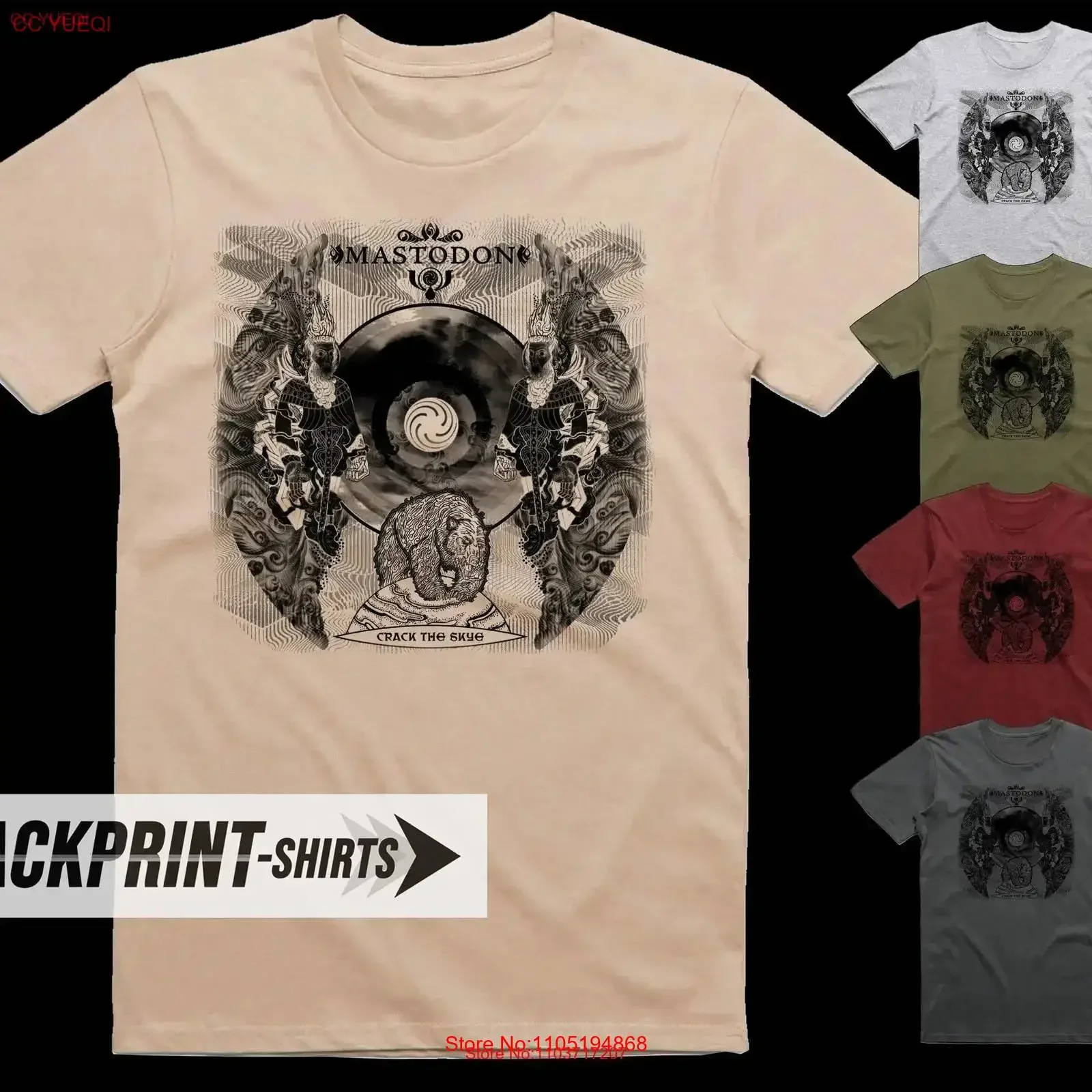 

Masterplan Crack the Skye T Shirt cotton Men's all sizes S 5XL 18 colors band poster album cover vintage Washed fashion homme