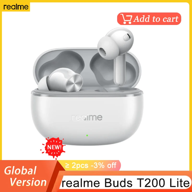 مراجعة شاملة لسماعات الرأس اللاسلكية realme Buds T200 Lite: الأداء، المدى، والقيمة مقابل المال