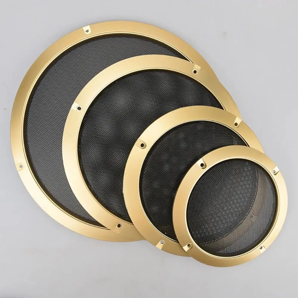 1Pcs 2/3/4/5/6.5/8/10 inch Speaker Net Cover Metal Iron Wire Grilles High-grade Speakers Plastic Frame Enclosure Decorative Mesh