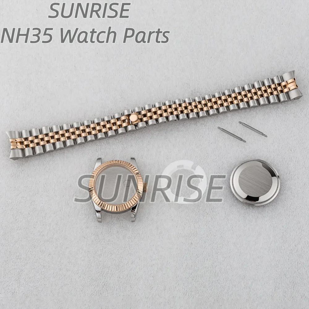 

33mm Case For NH05 Movement Watch Accessories Fit 25mm Dial Watch Case Stainless Steel Lady Women Automatic Watch Sapphire Glass