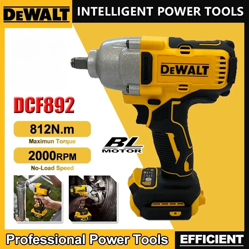 

Dewalt DCF892 Brushless Electric Wrench 1/2 Inch 812N.m Cordless Impact Driver High Torque Three Speed Auto Repair Power Tools