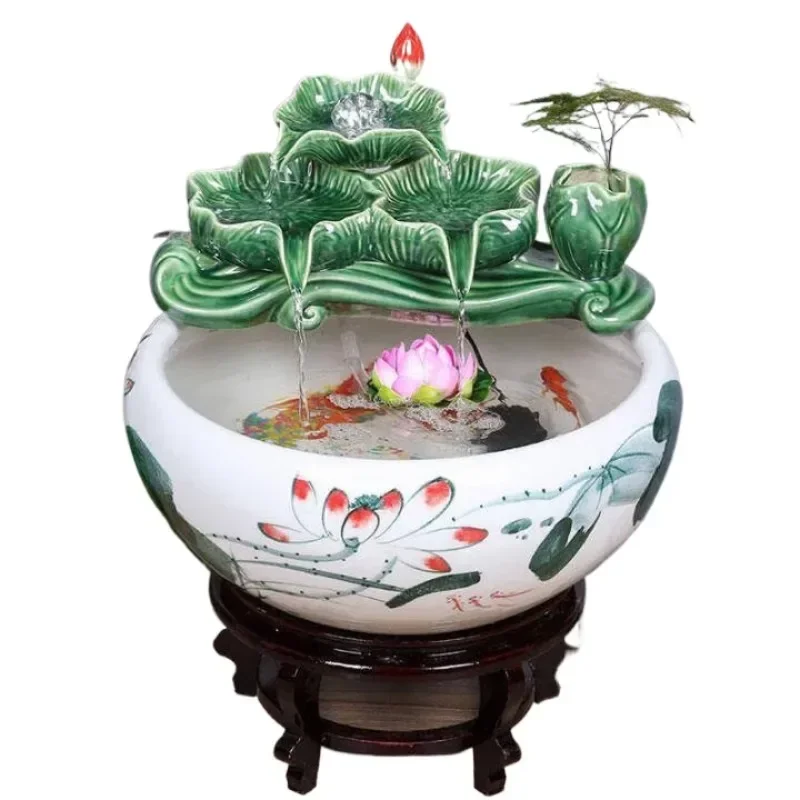 Fish tank living room small circulating water desktop office ornament