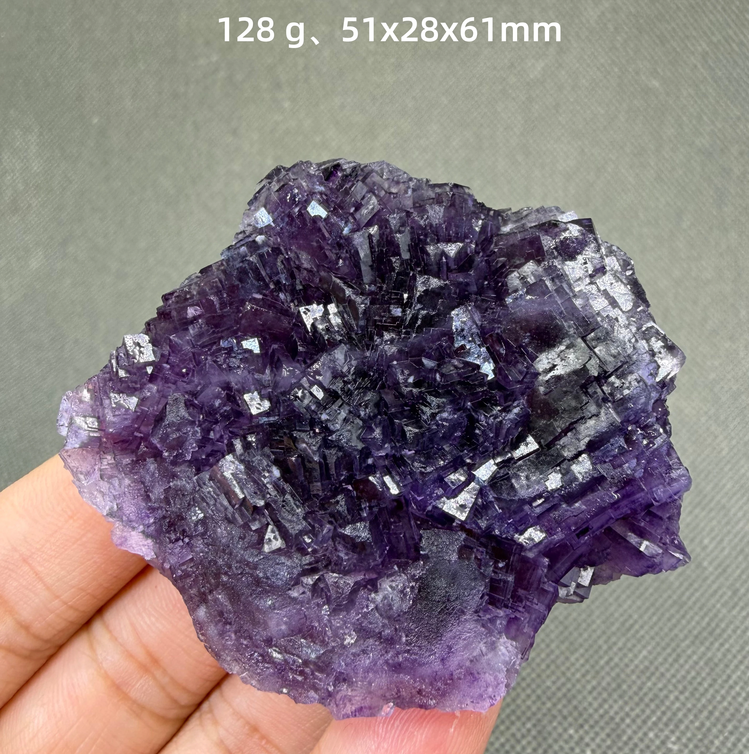 Natural Purple Fluorite Specimen from Henan China, Botryoidal Fluorite Crystal Mineral Collection