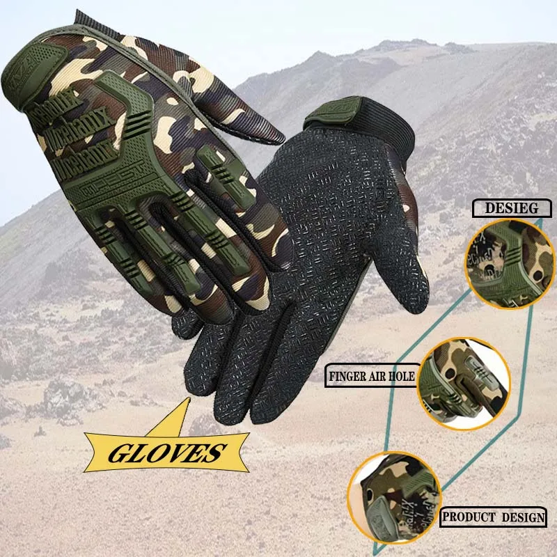 Men Tactical Gloves Full Finger Motos Racing Training Fighting Gloves Outdoor Sports Protect Gear Riding Gloves