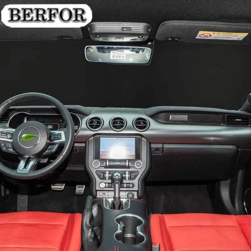 

For Ford Mustang 2015-2023 Car Styling Nano-Insulat Windshield Sunshade Front Window Sun Shade Visor Auto Interior Accessories