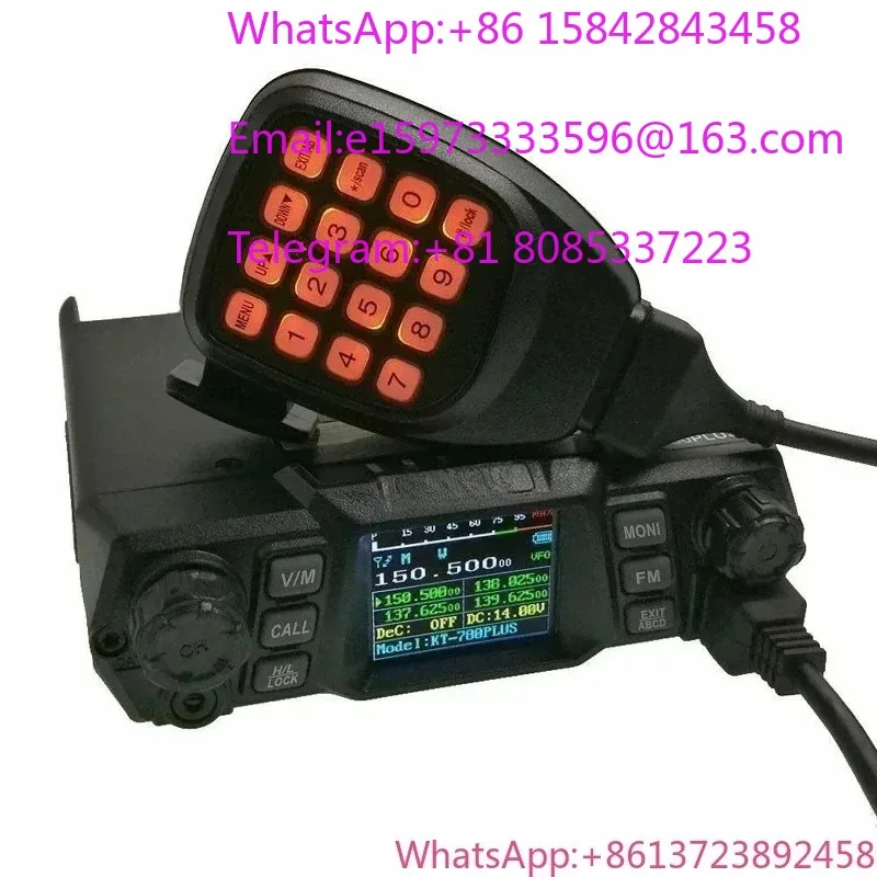 KT-780  Mobile Radio Transceiver 100W VHF 136-174MHz 75W UHF 400-480MHz Long Range Car Radio