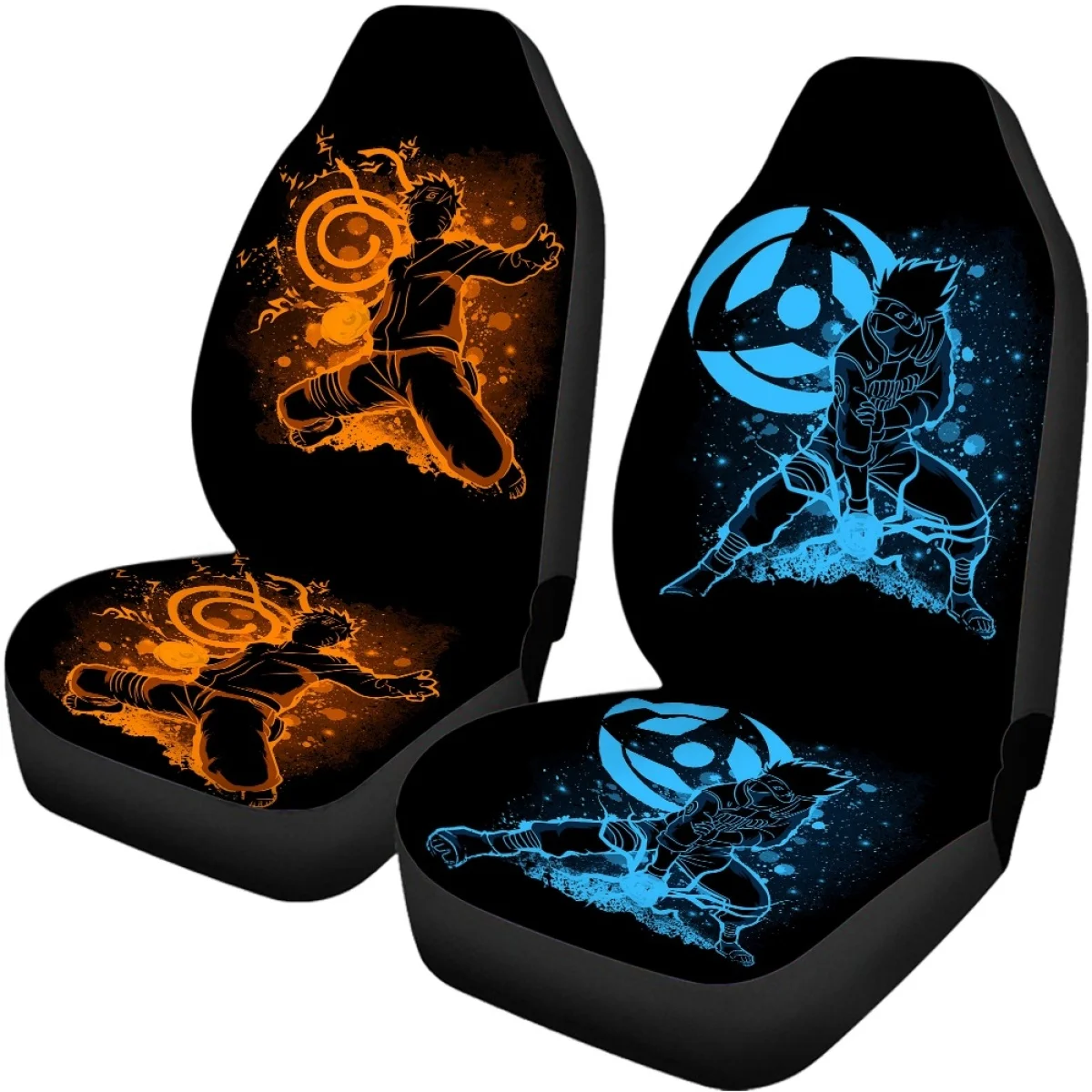 なると Anime Print Full Set Vehicle Seat Cover for Men Cool Non-skid Front/Back Car Seat Cover fit Most Car SUV Van Car Accessories