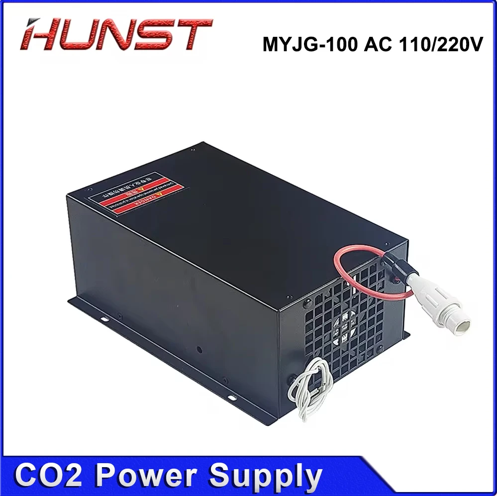 

HUNST CO2 Laser Power Supply MYJG 100W Supports 110/220V Voltage and is Used for 80W 100W CO2 Laser Engraving Machine Glass Tube