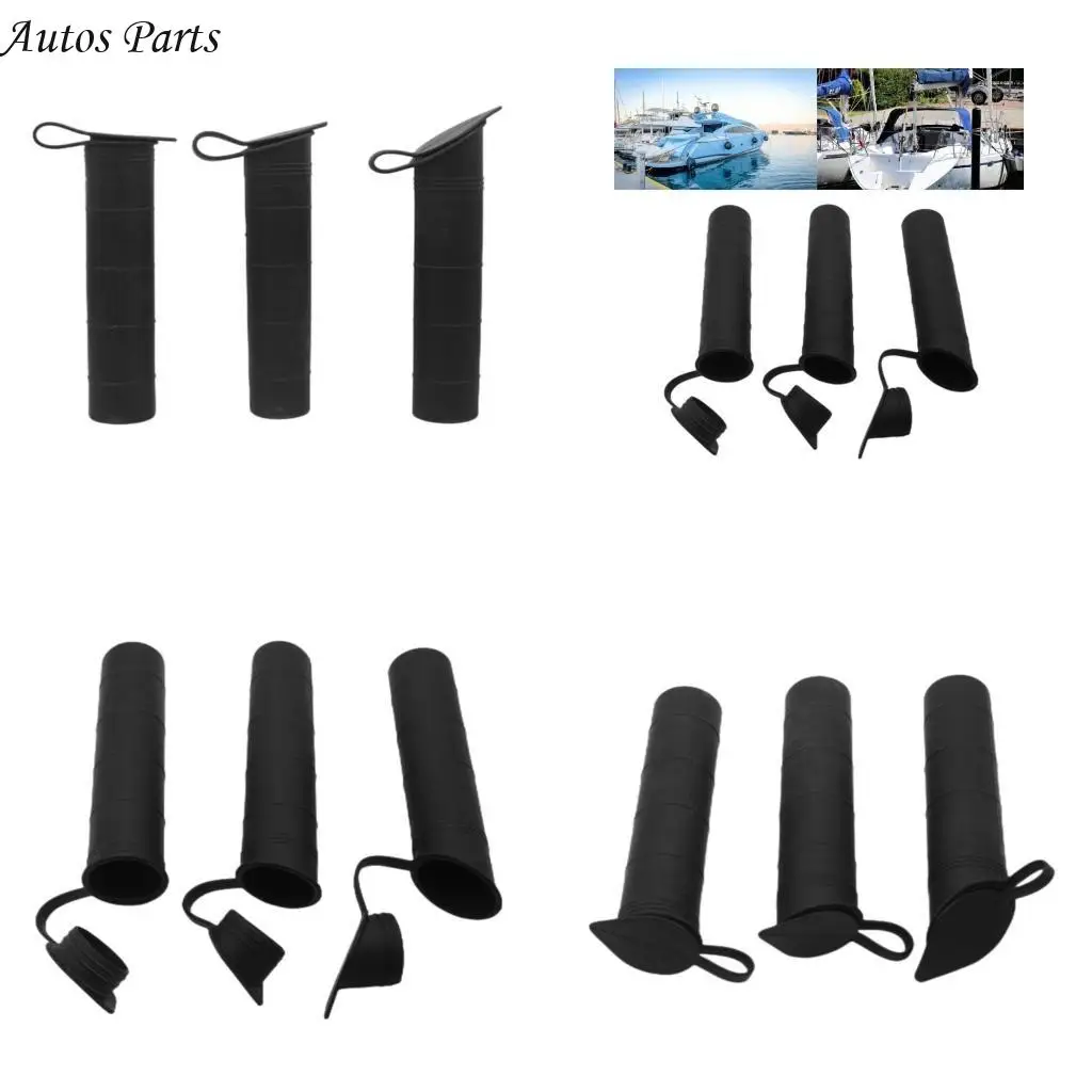 

57BA Kayak Deck Plastic Flush Mount Fishing Boat Rod Holders Cap Cover Fishing Tackle