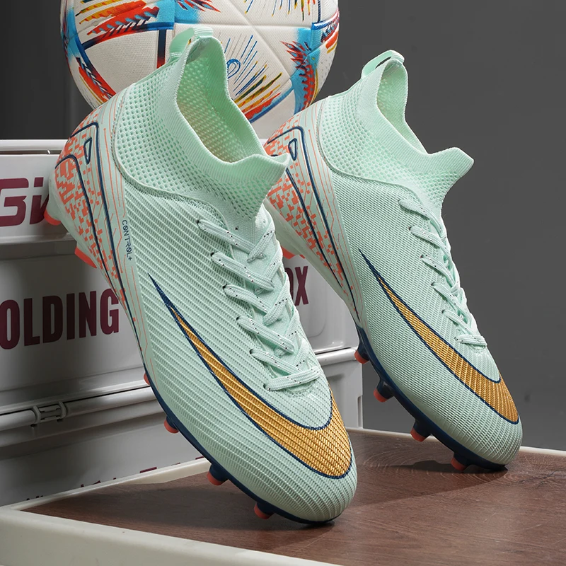 TF/AG-Men's Professional Football Shoes, Fast Coordinating Sneakers, Football Field Match, Indoor Company Shoes, Boys