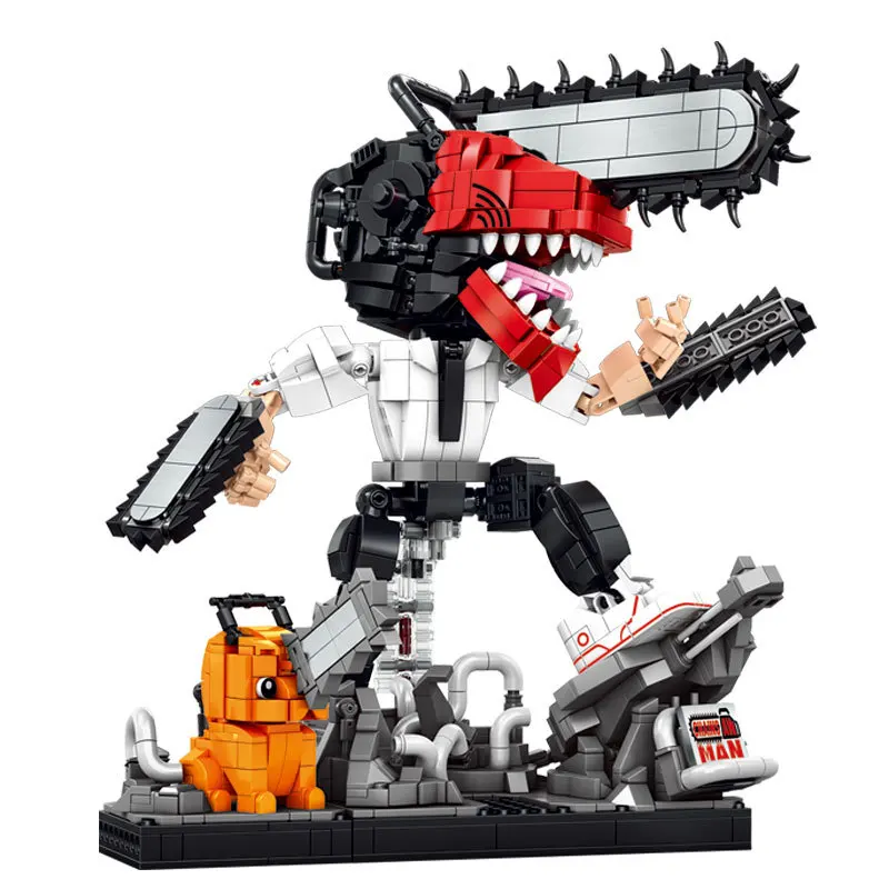 

IN STOCK 2013pcs MOC Technical Creativity Anime Chainsaw Man Building Blocks Bricks Model Toys for Boys Birthday Gift Set