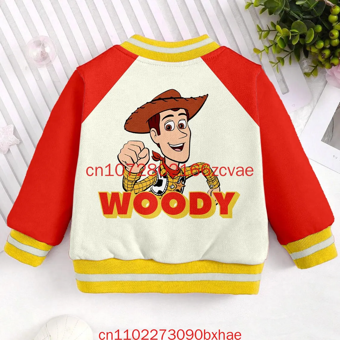 2025 Nuevo disfraz de Woody Chaqueta de béisbol para niños y jóvenes Chaqueta de béisbol con estampado 3D de Toy Story Fashion Street para hombres