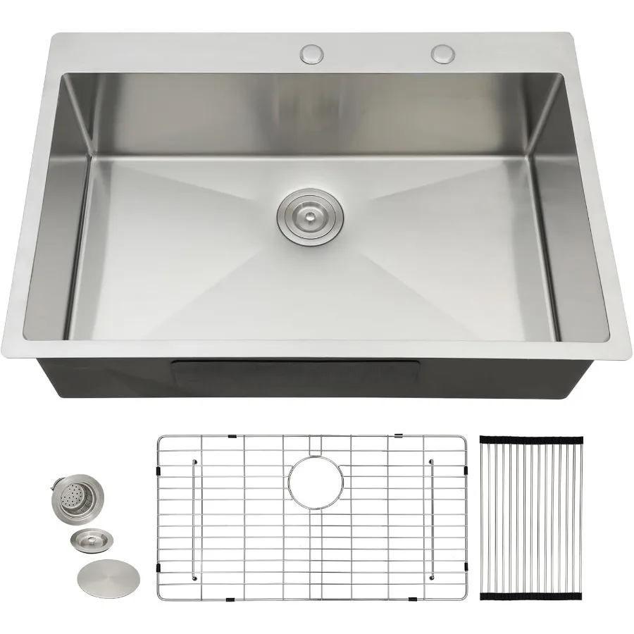 

36-дюймовая большая кухонная раковина с одним чашей и 16 калибрами из нержавеющей стали T304 для современной кухни