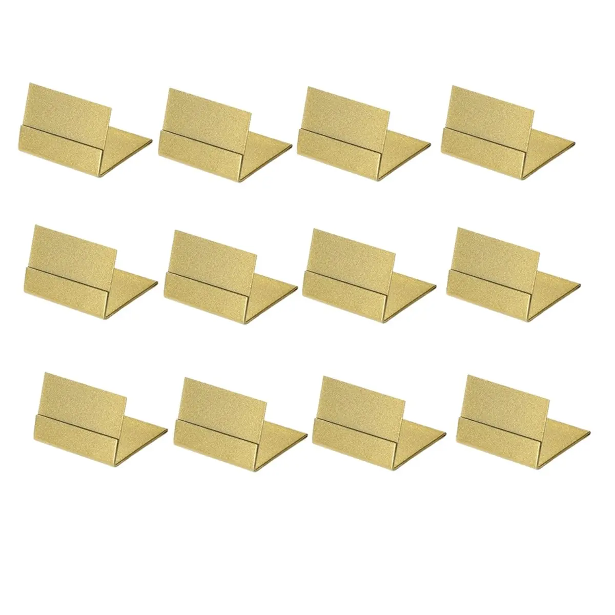 BHBL Gold Table Number Holders, 12-Pack Metal Place Card Stands & Picture Holders for Weddings, Anniversaries