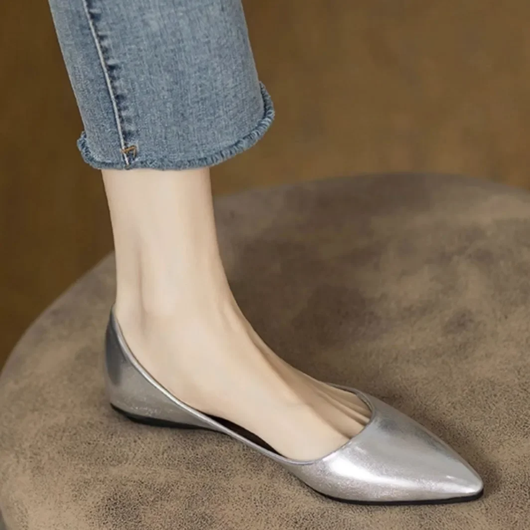 รองเท้าสตรีน่ารัก หวาน น้ำหนัก - Leather Work Flats Women บทวิจารณ์และราคา
