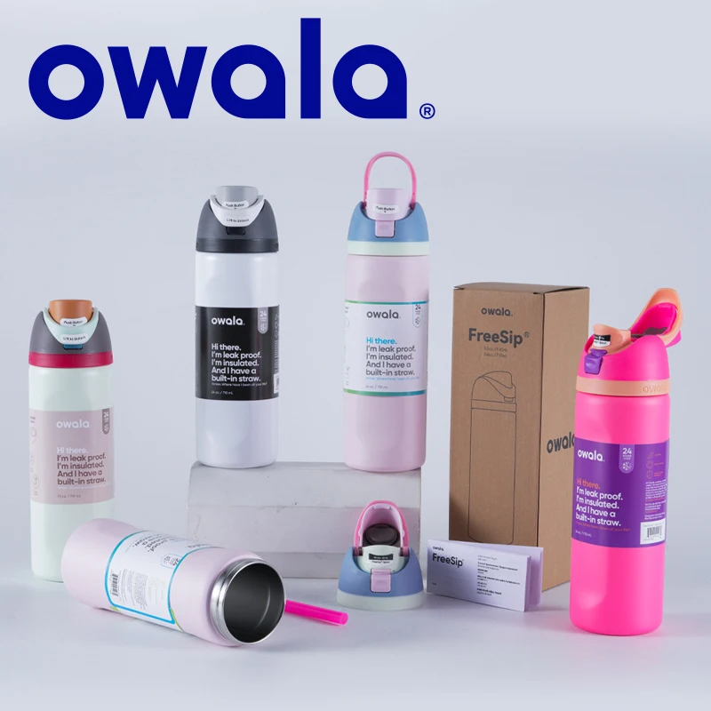 

Owala FreeSip Cup Vacuum Flasks & Thermoses Water Bottle Drinkware Thermo Tumbler Stainless Steel Thermal Mug Original Cold Hot