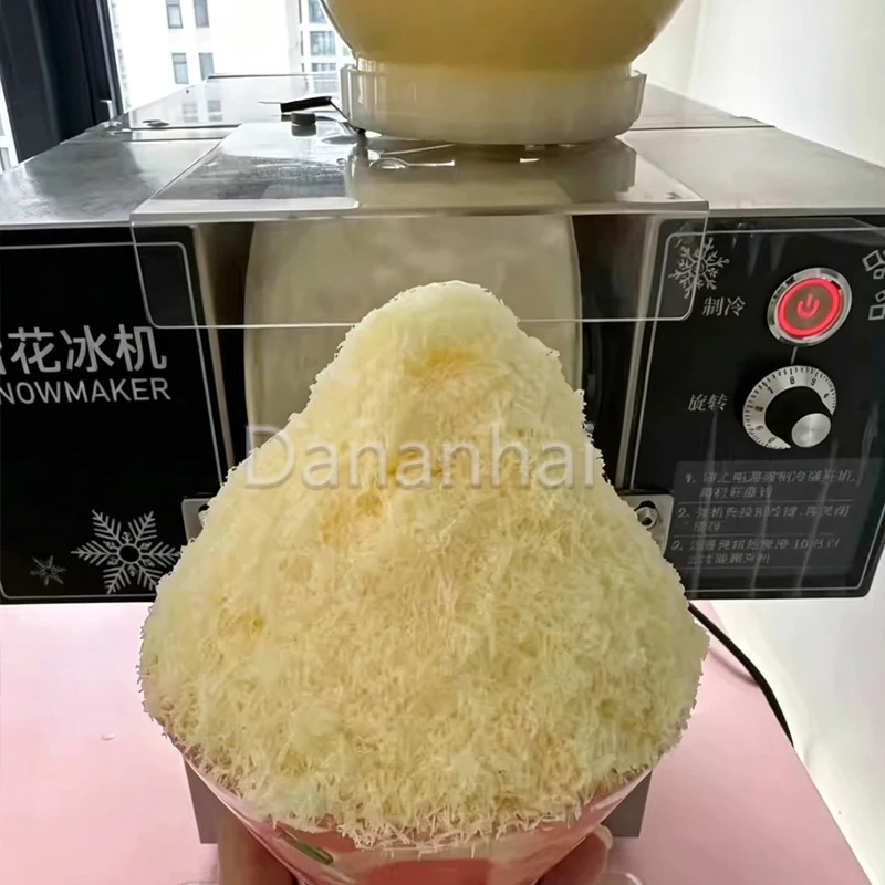 

60kg/24H Commercial Snowflake Ice Maker Cone Ice Crusher for Small Dessert Shop Smoothie Machine Ice Maker