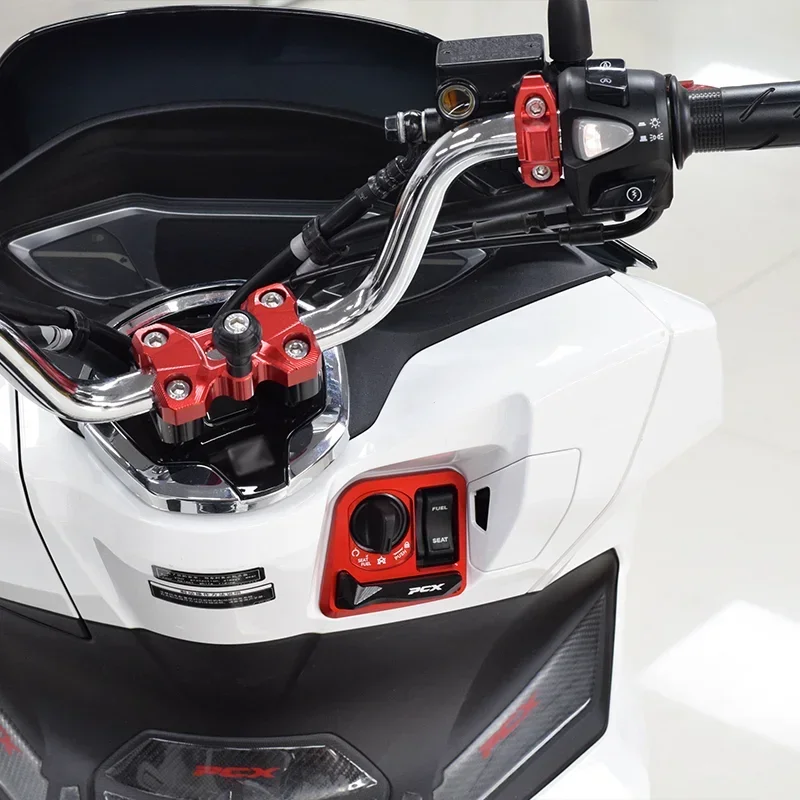 دراجة نارية CNC قفل الباب الكهربائي غطاء أزرار حامي مفتاح إشعال تزيين صالح لهوندا PCX160 PCX 125 160 2021-2024