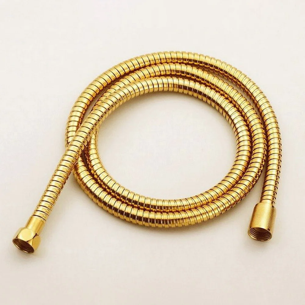 1.5m Gold Color Brass Flexible Bathroom Hand Held Shower Hose / Bathroom Accessory (Standard 1/2