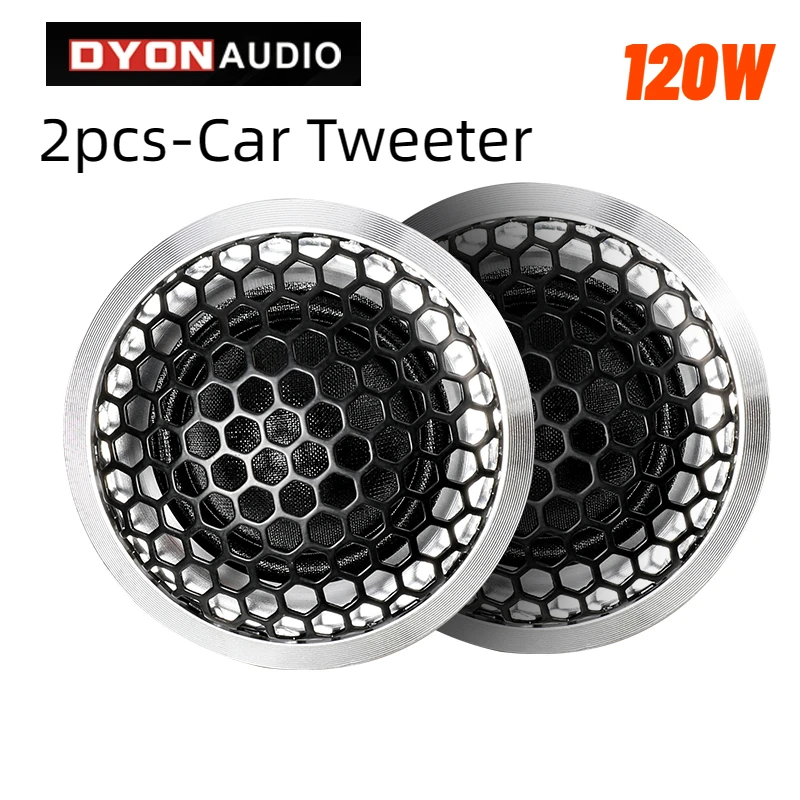 2025 Puzu Titanium Film Car Tweeter Speakers 25mm Voice Coil Max.power 120w Output Power High Resolution Sound Quality Car Audio