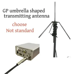 HamGeek TV-TX200 VHF/UHF Analog TV Transmitter Support HD/AV Input Analog Signal Transmitter with GP Umbrella Antenna