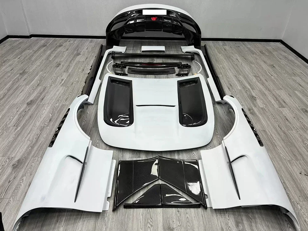 Upgrade FRP Half Carbon Fiber Bodykit For Mercedes-Benz AMG GT GTC GTS GTR To Black Series BS Wide Body Kit