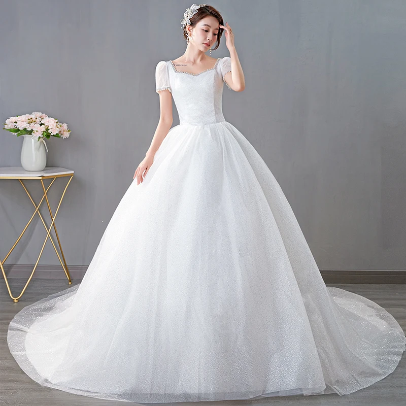 Dream Wedding Dress Bride Ball Gowns Lace Up Plus Size Wedding Dresses Vestido De Novia