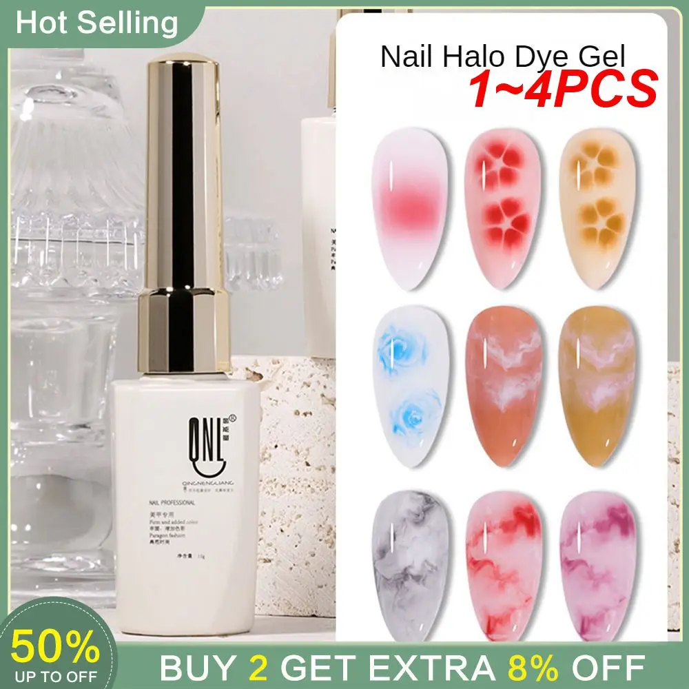 1~4PCS Nail Polish Health And Environmental Protection Comfortable Scent Glue Cosmetics Marble Blooming Solution Rapid Drying