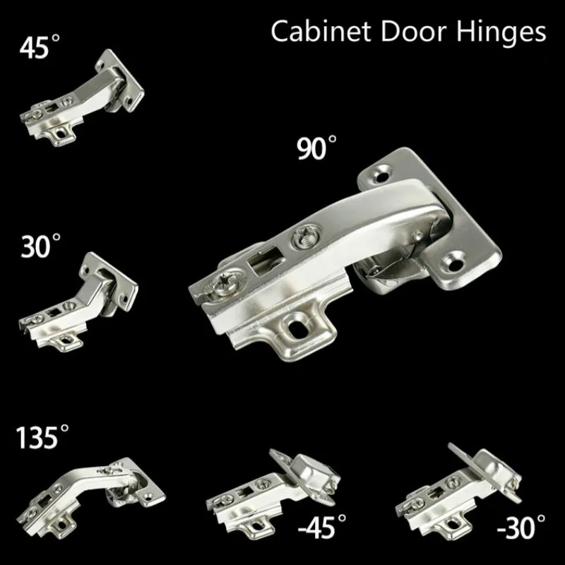 30/45/-30/-45/90 Angle Hinge Hardware Degree Corner Fold Cabinet Door Hinges Home Kitchen Bathroom Cupboard  Woodworking