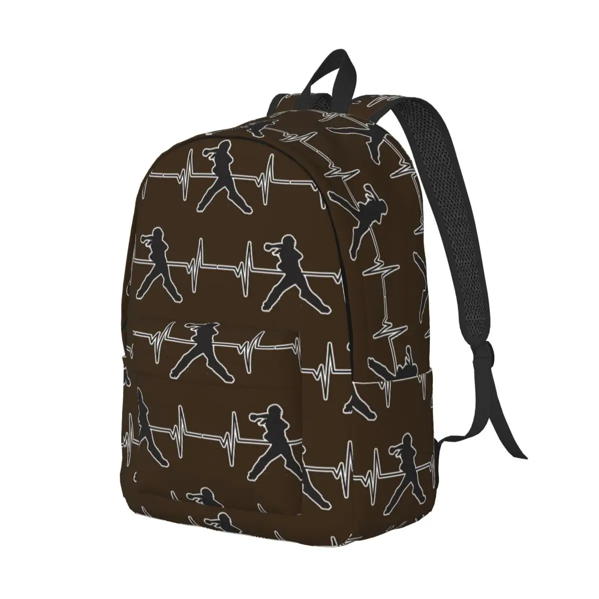 

Heartbeat Pulse - Female Softball Catcher Backpack Daypack Large Capacity BookBag School Bag Shoulder Bags for Men Women