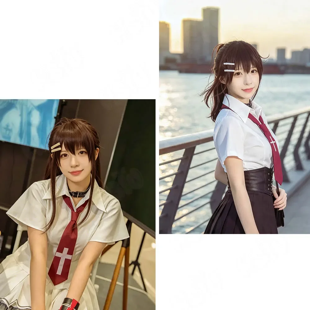 Minakami Yuki Cosplay Wig Long Reddish Brown Heat Resistant Synthetic Wig Wonderful Everyday Down The Rabbit-Hole Cosplay Hair