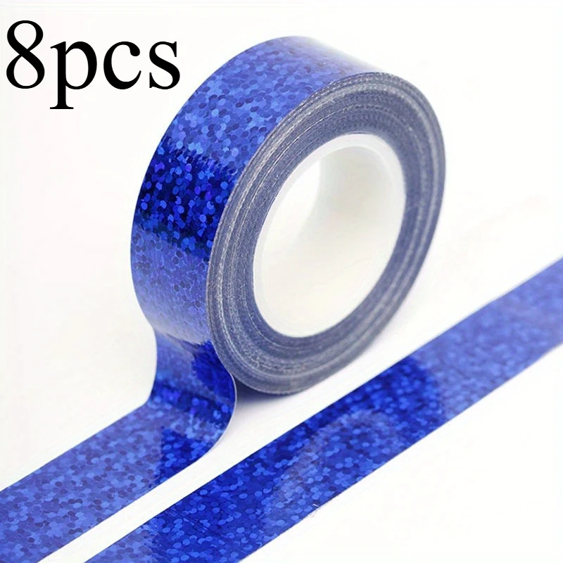 8pcs Adhesive tape - Self-adhesive masking tape, suitable for manual crafting, scrapbook making, gift packaging,