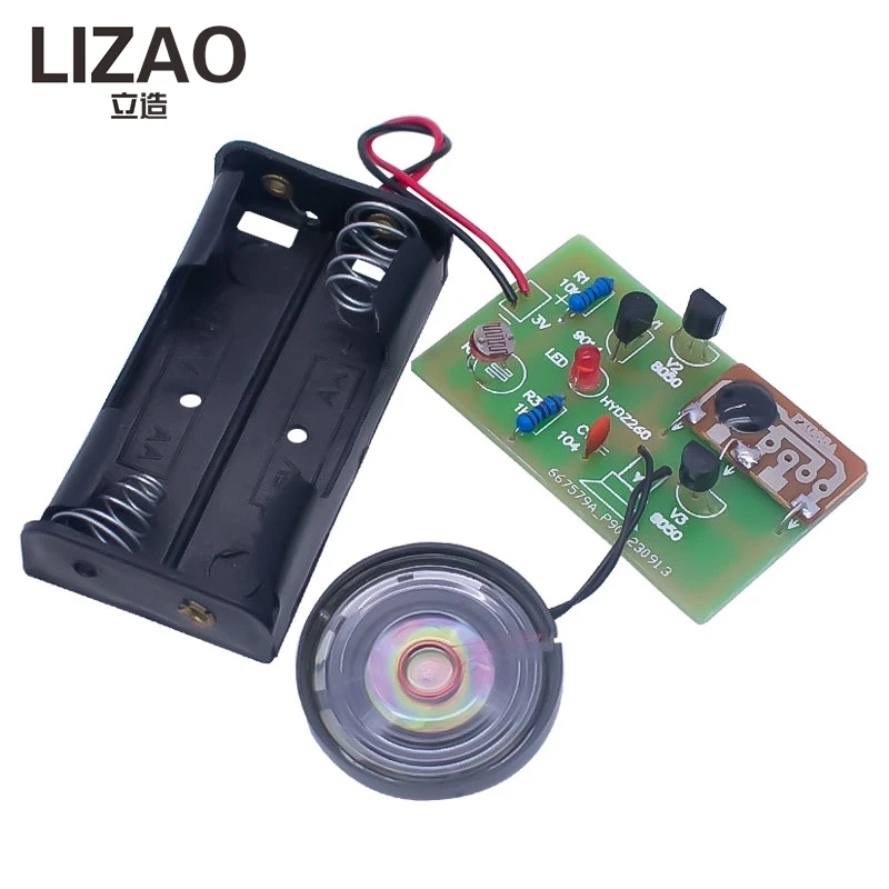 LIZAO DIY Light Control Music Doorbell Electronic Kit SMD Soldering Practice Board for Student Training Learning