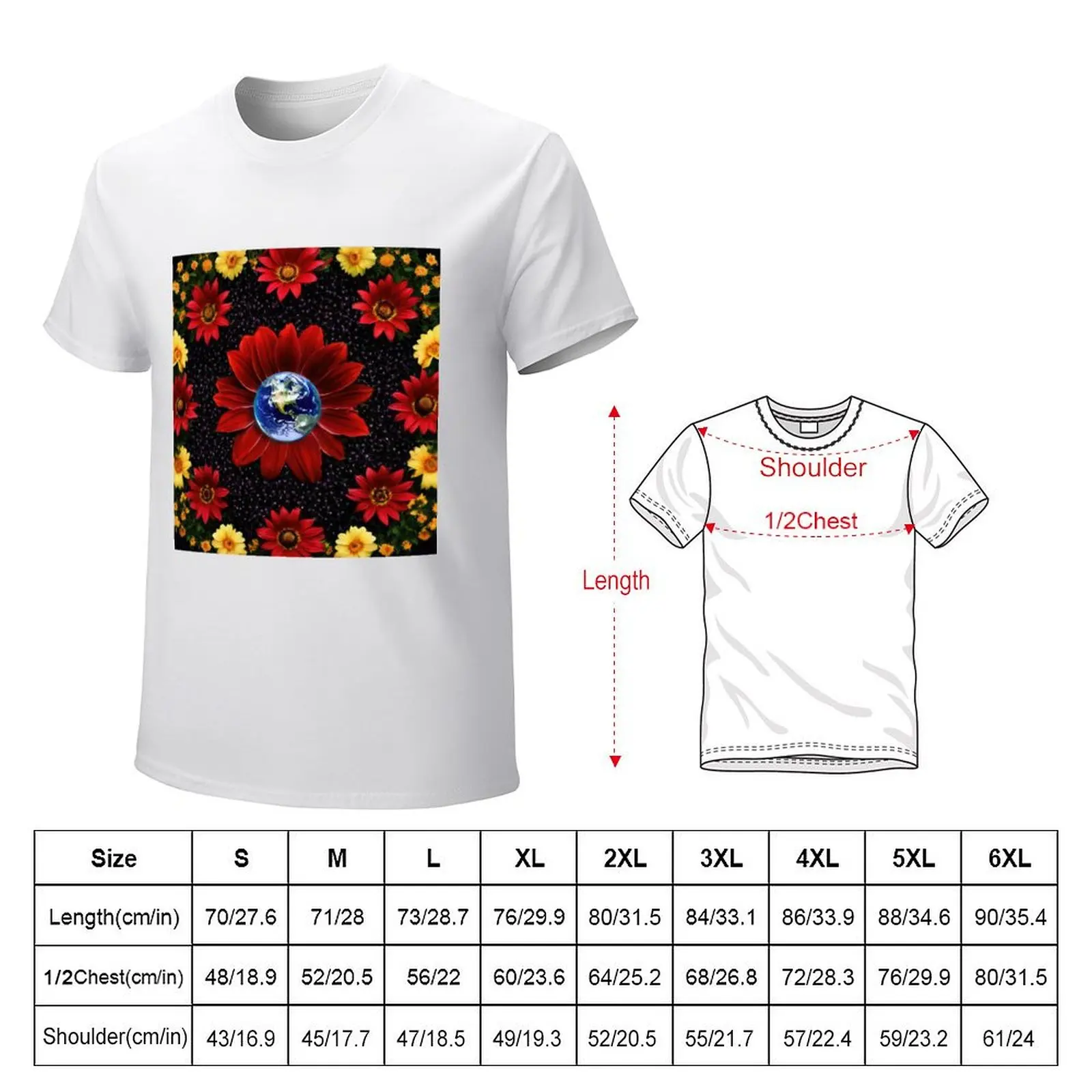 Spring Flowers Earth Edition T-Shirt animal prinfor boys plus sizes mens graphic t-shirts big and tall