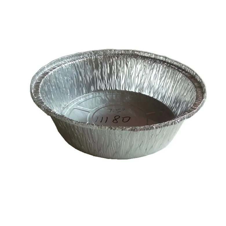 

Wrinkle Wall Round Large Bowl Container Disposable Aluminum Foil Bowls Diameter 190mm Height 56mm Silver Food PET 500 Pcs Accept