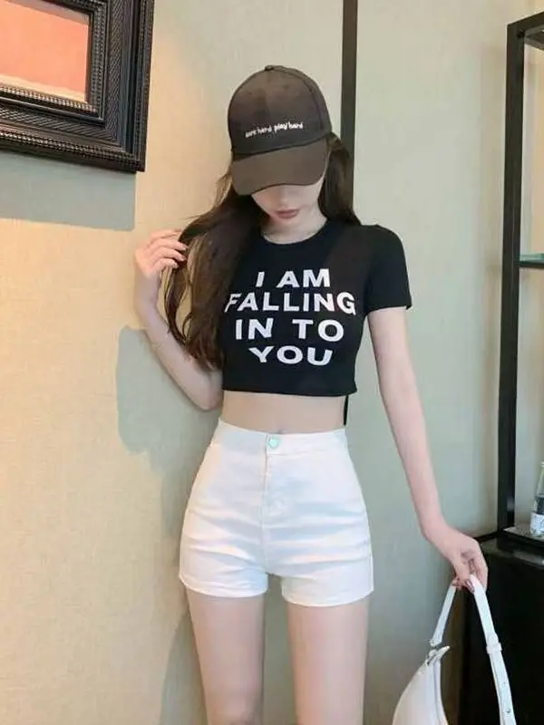 High Waist Wide Leg Denim Shorts Women's Summer 2026 New Style Slimming Outerwear Base Layer Pants Commute Style Pure Color
