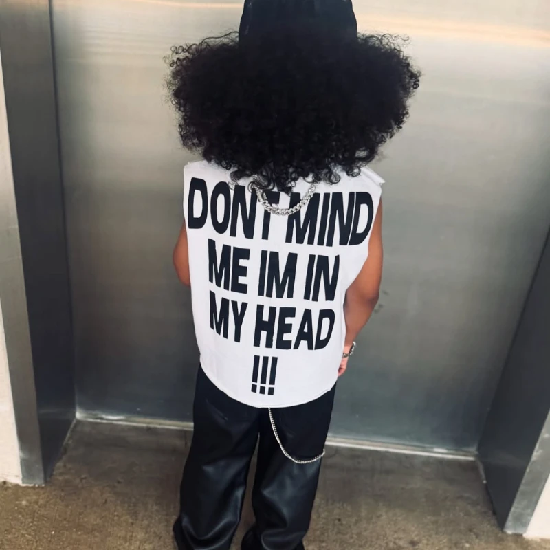 2025 جديد جولة الرقبة تانك القمم مانغا تانك القمم انمي ياباني الأعلى جولة الرقبة تي شيرت الأطفال تانك القمم