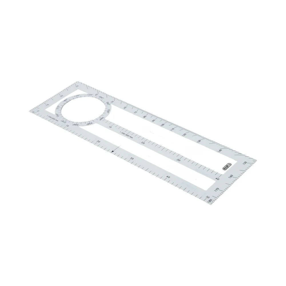 Transparent CNP-1 Navigation Slide Rule for Aviation Manual Navigation with Angle Measurement and Scale Conversion 16.8 x 6.2 cm
