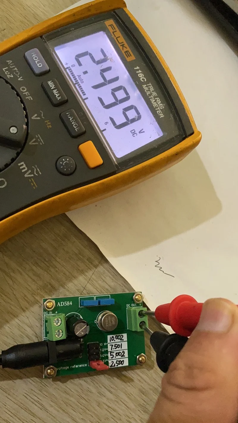 Imagem -06 - Dykb Ad584 Fonte de Tensão de Referência 10v Calibração Resistor Capacitor Placa para Multímetro Filtro de Tensão