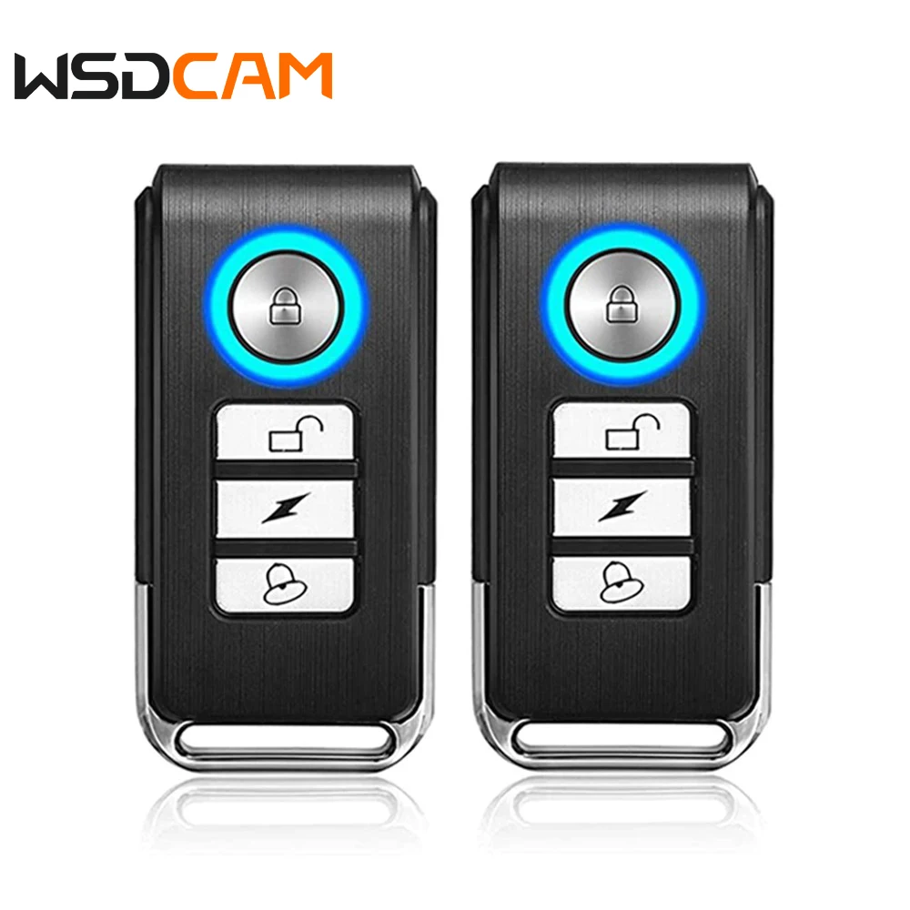 WSDCAM Alarm Keamanan Sepeda Remote Control Sensor Motor Logam Anti Maling Portabel