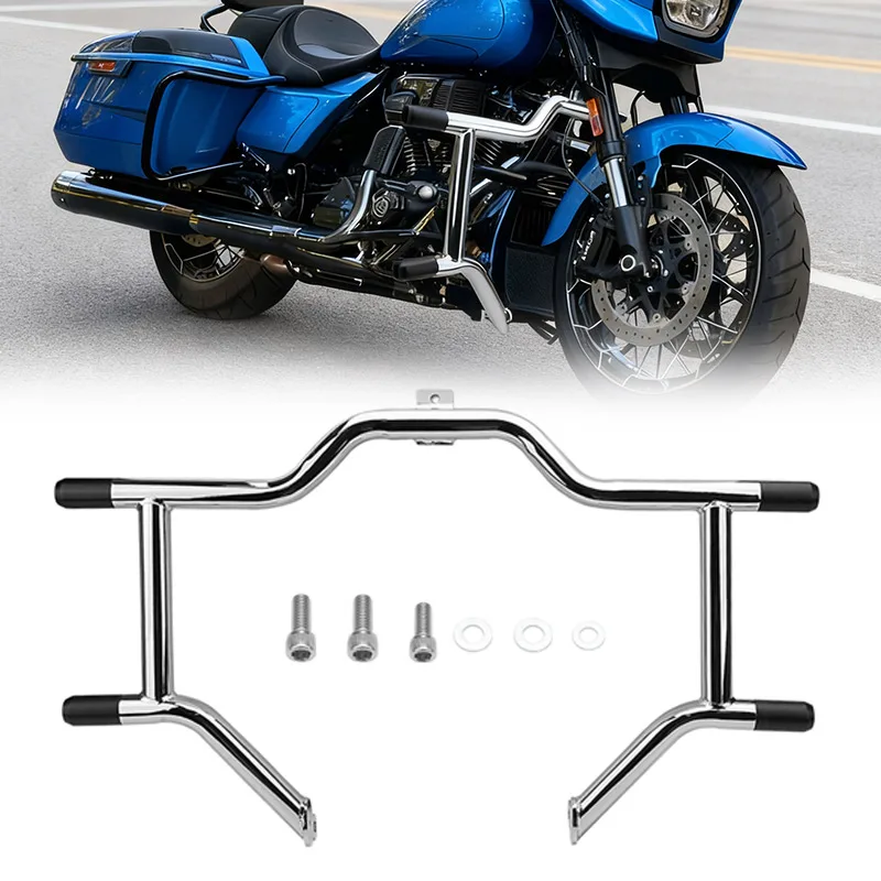 

Хромированный защитный бар для двигателя мотоцикла, краш-бар для Harley Touring Street Glide Road King Electra Glide 1997-2008