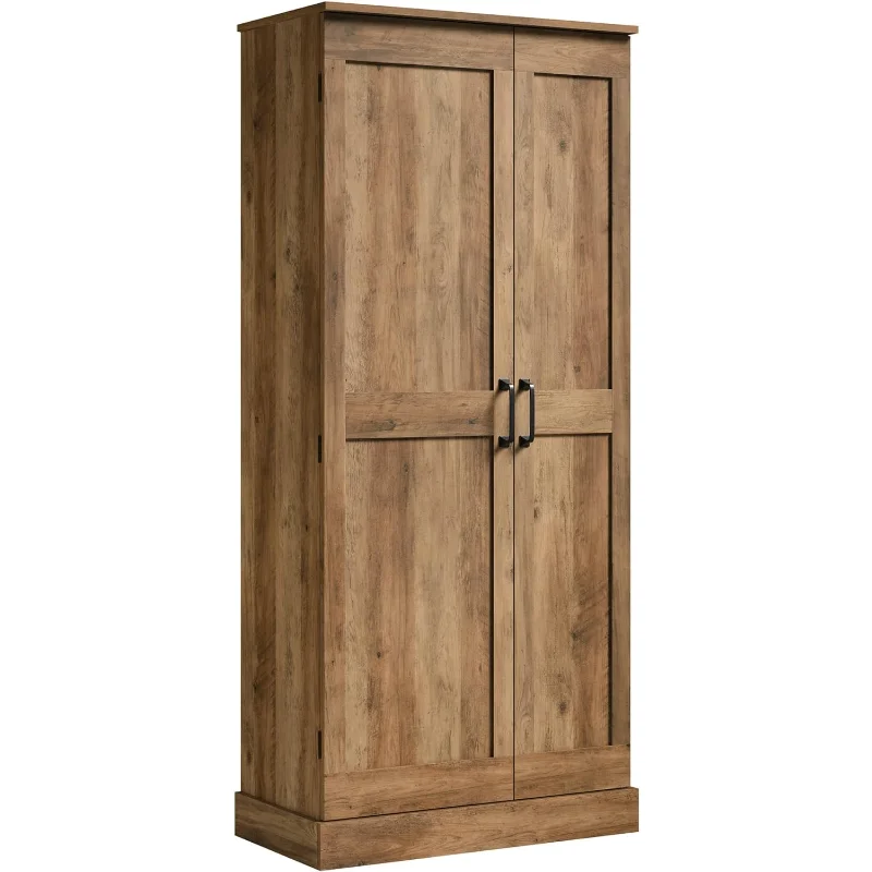 Miscellaneous Storage 2-Door Swing Out Storage Cabinet/Pantry Cabinet, Rural Pine Finish