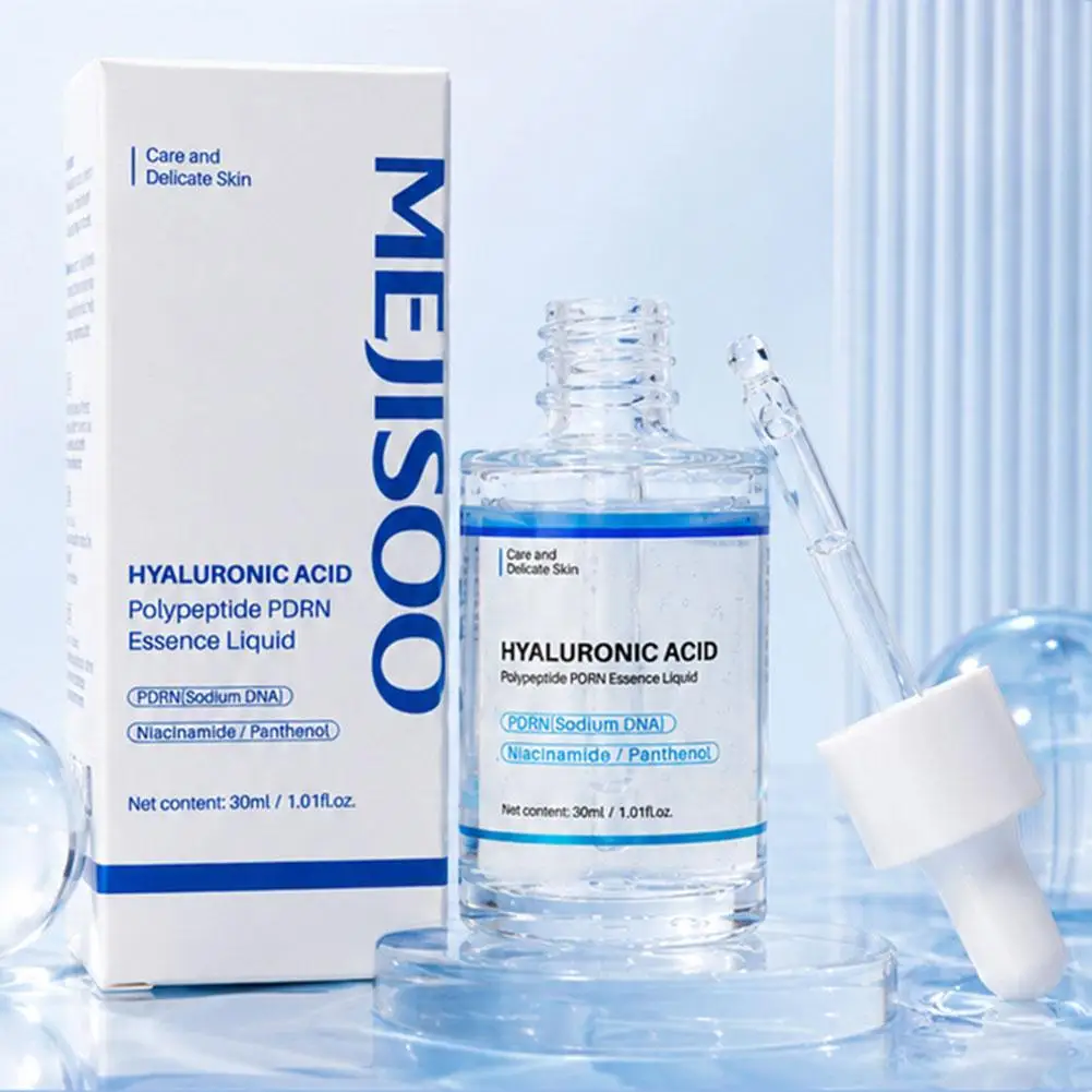 Refreshing Hydrating Soothing Serum 30ml Peptide Hyaluronic Acid Shrinks Pores Moisturizing Smooth Fine Lines Skin Care Essence