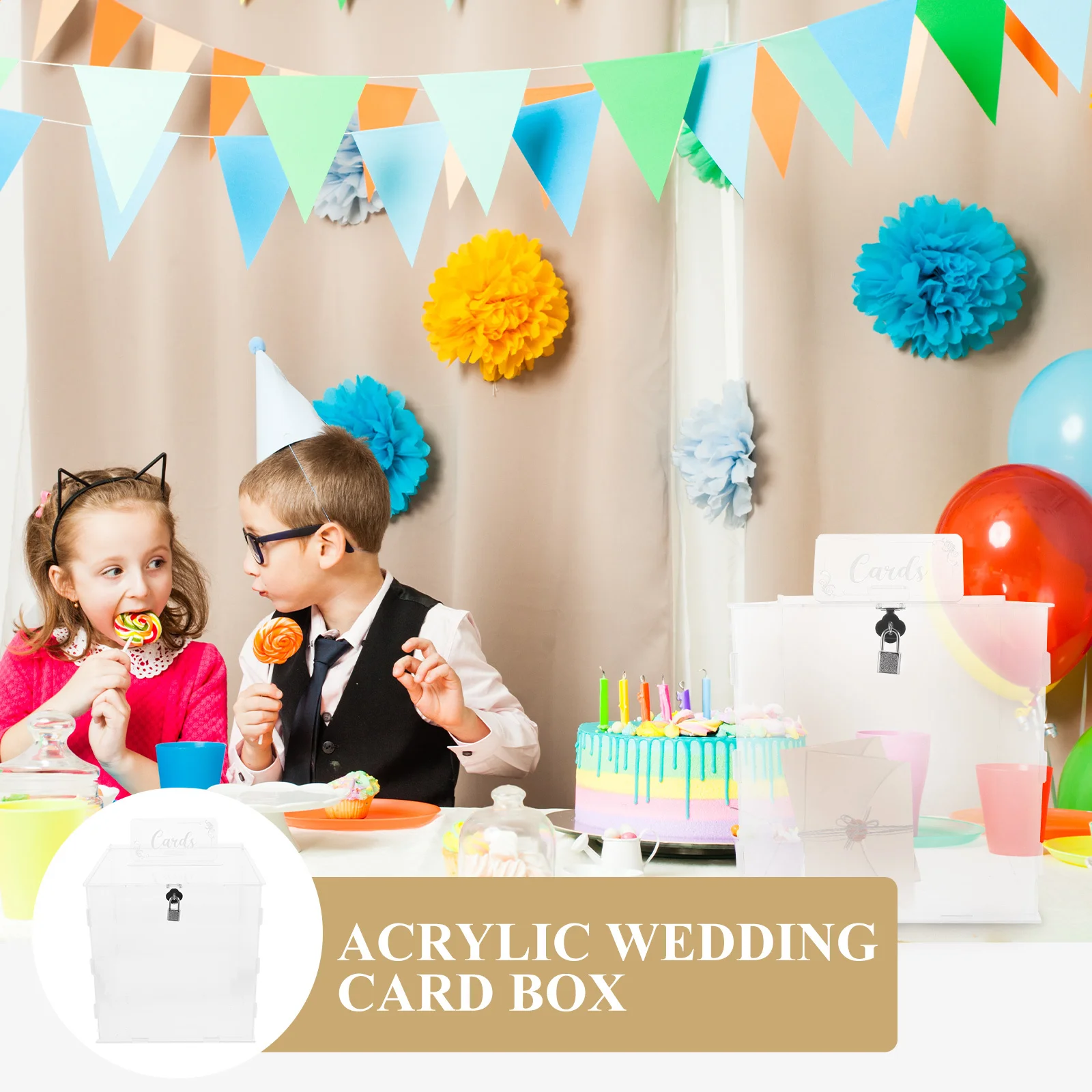 

Wedding Card Box Boxes Storage for Case Blank Parties Greeting Cards Holder White Birthday Bride