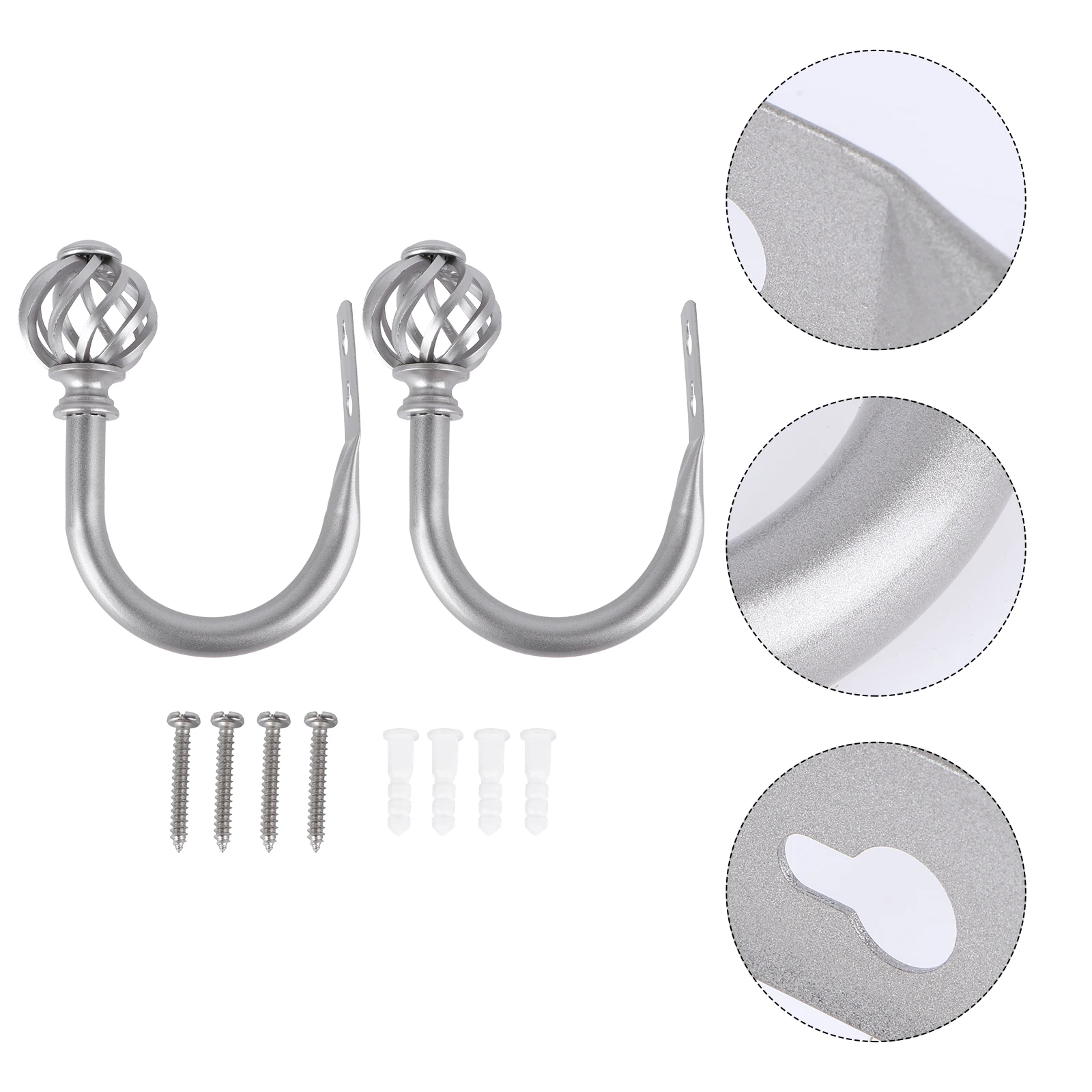 

Shower Curtain Hook Exquisite Hooks Decorative Fixator Fixing Cupboard Stainless Steel Holding Good Effect Easy Install Holders